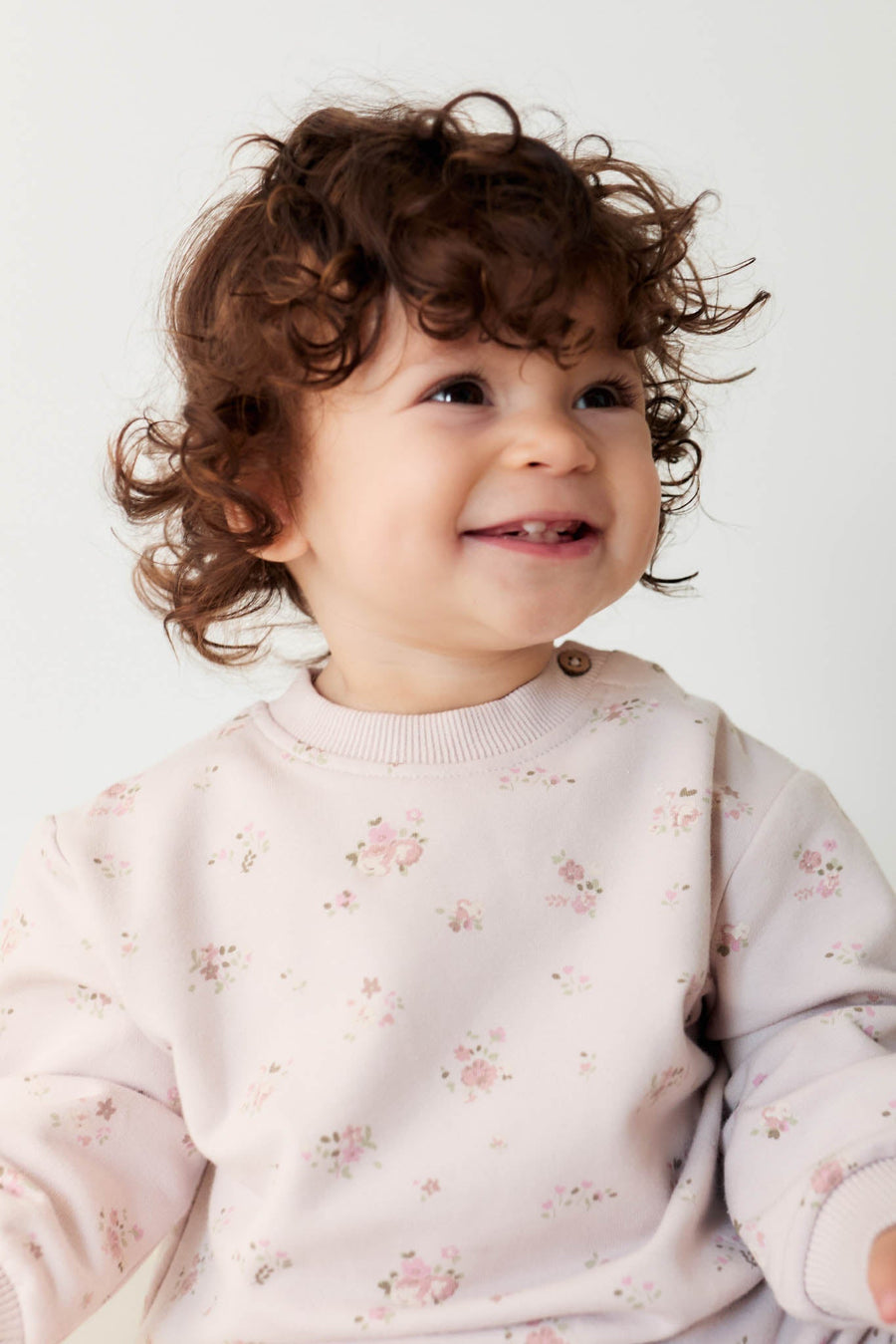 Organic Cotton Aubrey Sweatshirt - Petite Fleur Violet Childrens Sweatshirt from Jamie Kay Australia