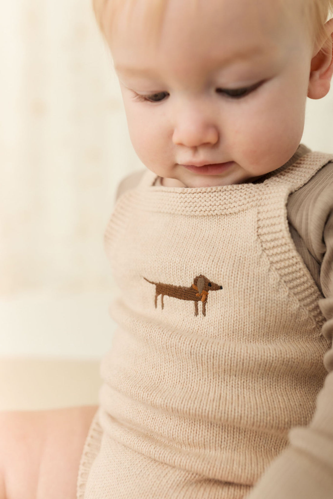 Ethan Playsuit - Oatmeal Marle Cosy Basil Childrens Playsuit from Jamie Kay Australia