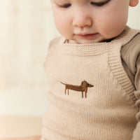 Ethan Playsuit - Oatmeal Marle Cosy Basil Childrens Playsuit from Jamie Kay Australia