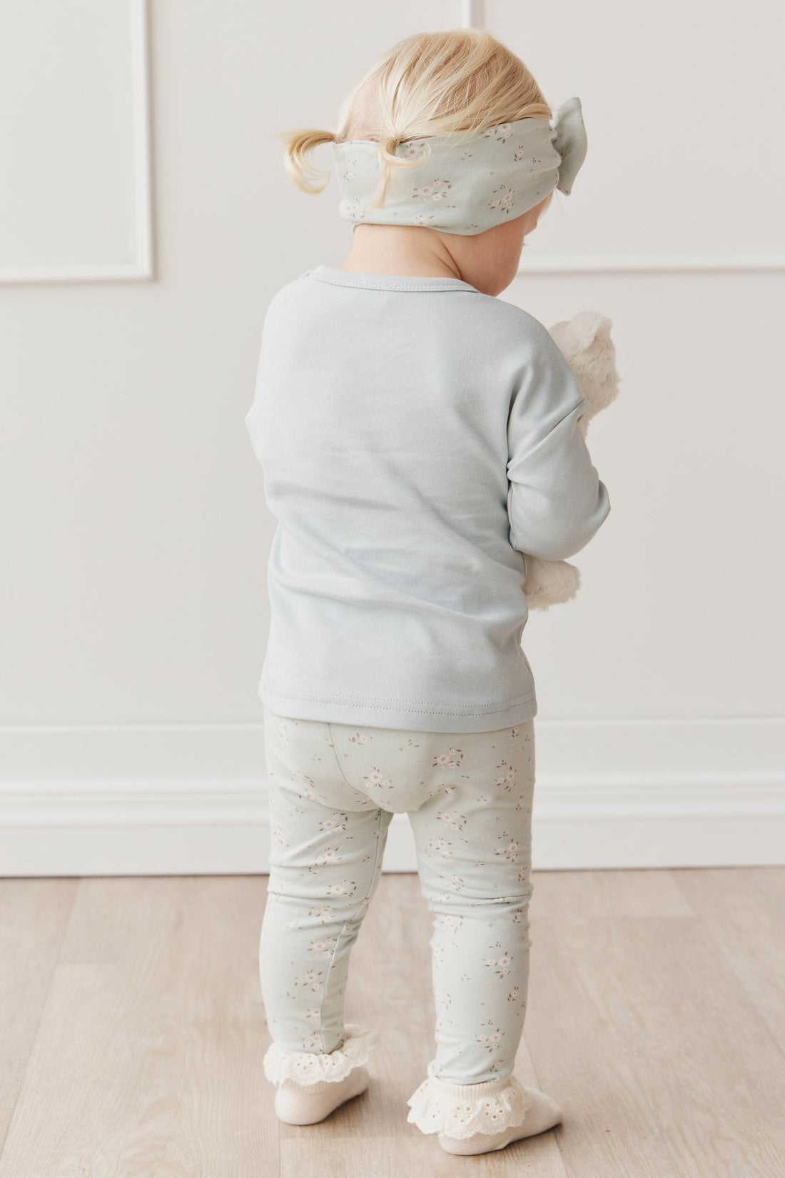 Organic Cotton Everyday Legging - Lulu Blue Childrens Legging from Jamie Kay Australia