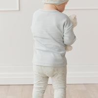 Organic Cotton Everyday Legging - Lulu Blue Childrens Legging from Jamie Kay Australia