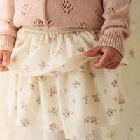 Organic Cotton Ruby Skirt - Goldie Bouquet Egret Childrens Skirt from Jamie Kay Australia