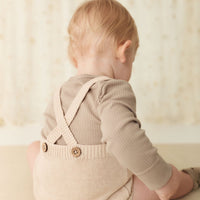 Ethan Playsuit - Oatmeal Marle Cosy Basil Childrens Playsuit from Jamie Kay Australia