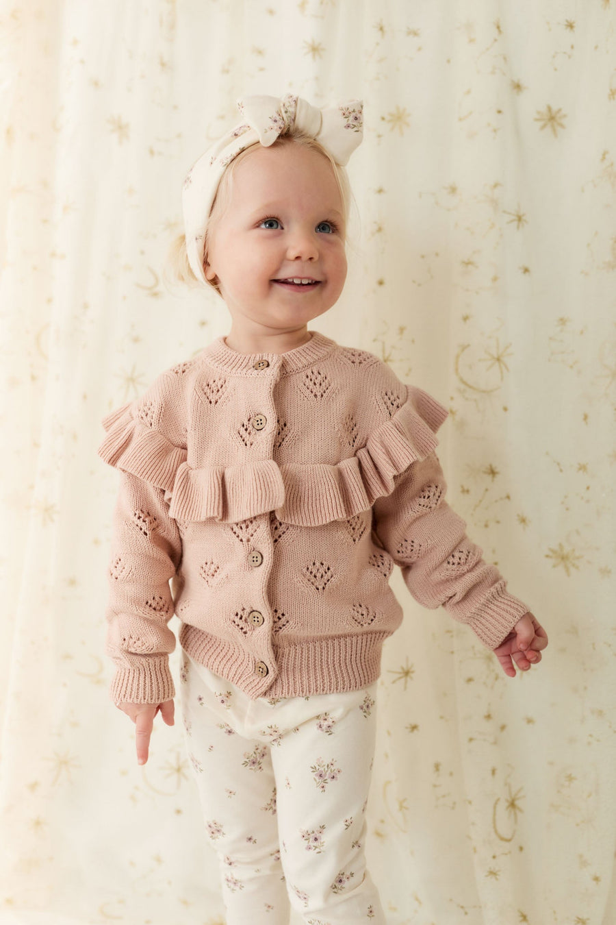 Tilly Cardigan - Dusky Rose Childrens Cardigan from Jamie Kay Australia