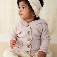 Organic Cotton Headband - Goldie Bouquet Egret Childrens Headband from Jamie Kay Australia