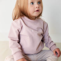 Organic Cotton Jalen Oversized Jumper - Heather Haze Childrens Sweatshirt from Jamie Kay Australia