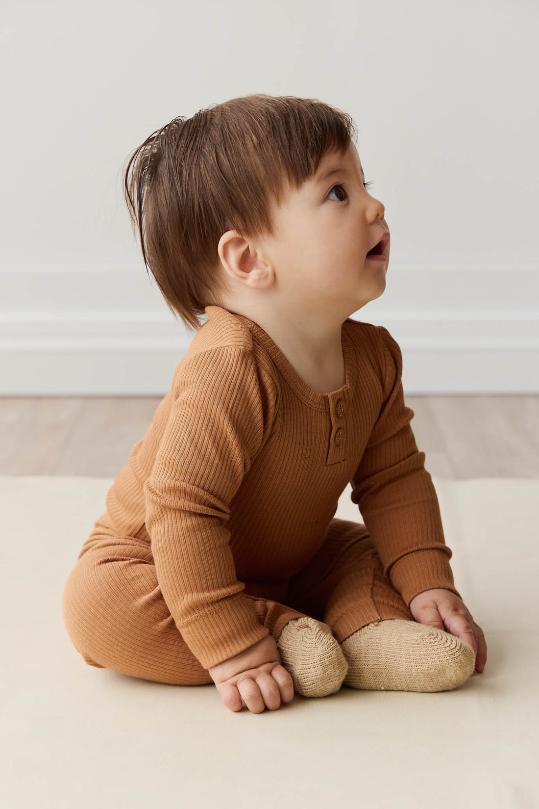 Organic Cotton Modal Long Sleeve Bodysuit - Baker Childrens Bodysuit from Jamie Kay Australia