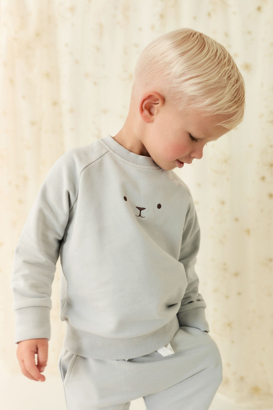 Organic Cotton Palmer Pullover - Droplet Childrens Sweatshirt from Jamie Kay Australia