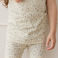 Organic Cotton Everyday Bike Short - Dainty Egret Blues Childrens Short from Jamie Kay Australia