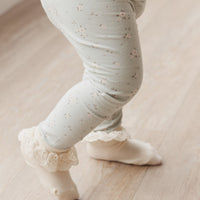 Organic Cotton Everyday Legging - Lulu Blue Childrens Legging from Jamie Kay Australia