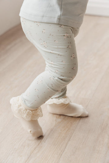 Organic Cotton Everyday Legging - Lulu Blue Childrens Legging from Jamie Kay Australia