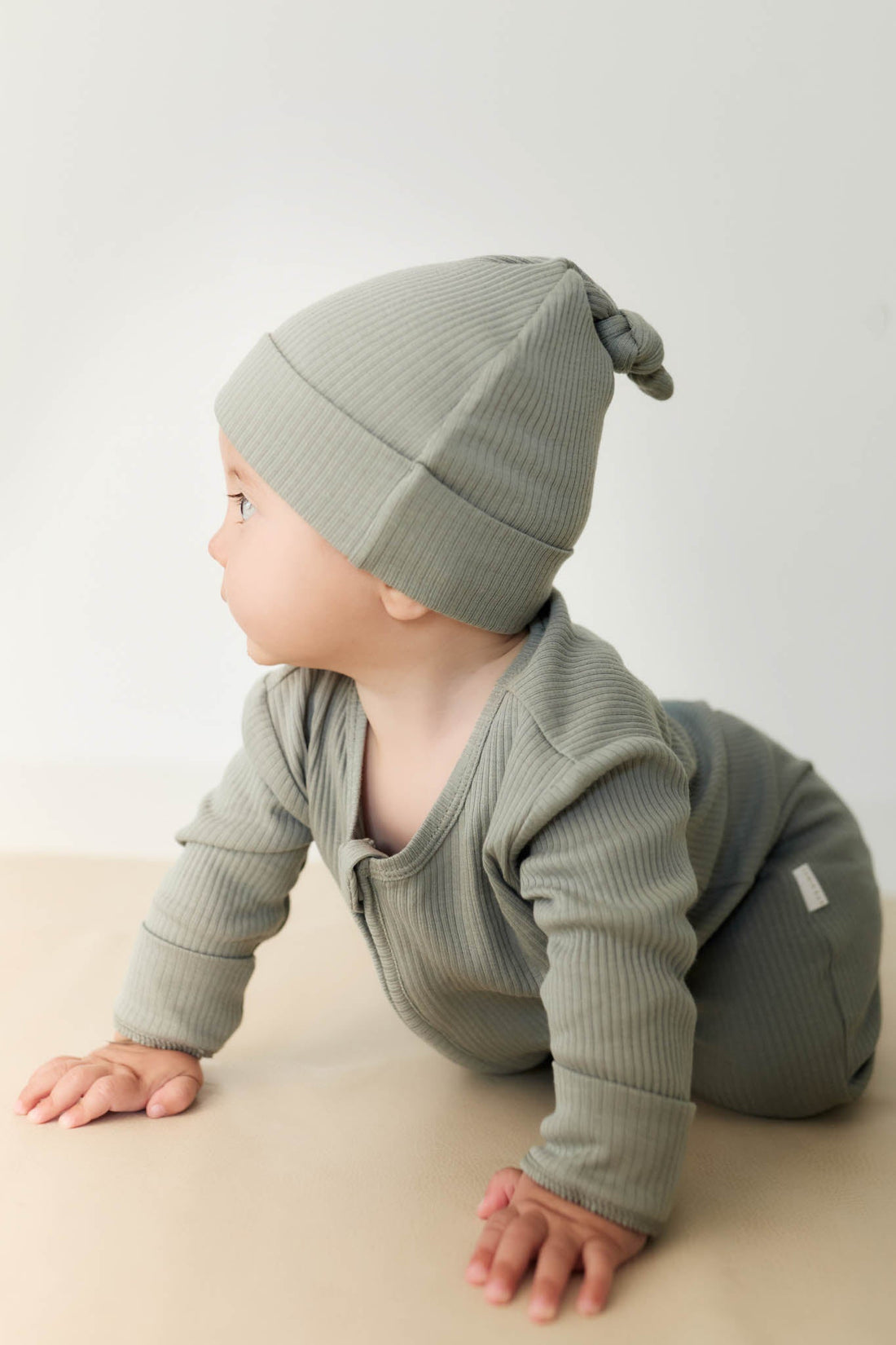 Organic Cotton Modal Knot Beanie - Milford Sound Childrens Hat from Jamie Kay Australia