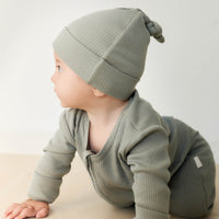 Organic Cotton Modal Knot Beanie - Milford Sound Childrens Hat from Jamie Kay Australia