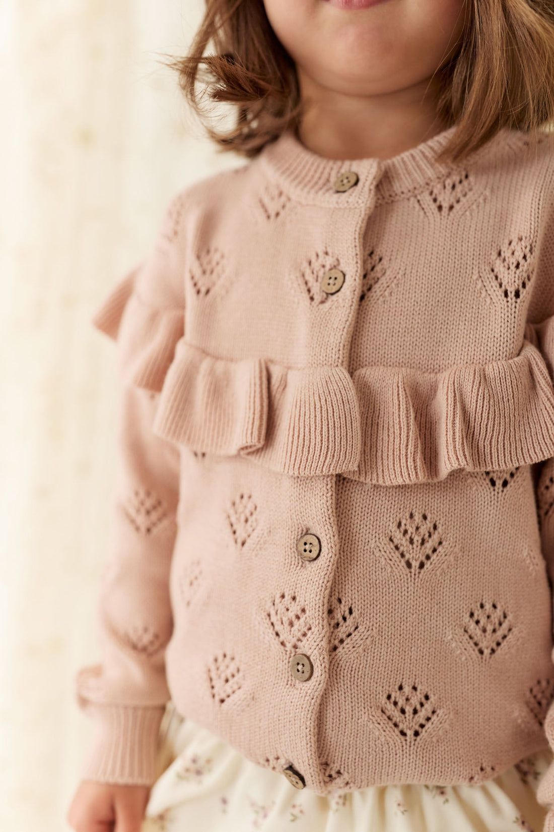 Tilly Cardigan - Dusky Rose Childrens Cardigan from Jamie Kay Australia