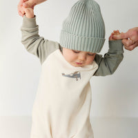 Organic Cotton Tao Sweatshirt Onepiece - Milford Sound Avion Childrens Onepiece from Jamie Kay Australia