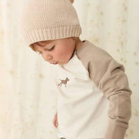 Organic Cotton Tao Sweatshirt - Vintage Taupe Cosy Basil Childrens Sweatshirt from Jamie Kay Australia