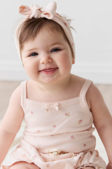 Organic Cotton Bridget Singlet Bodysuit - Meredith Morganite Childrens Bodysuit from Jamie Kay Australia