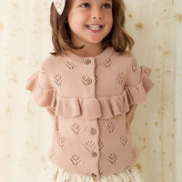 Tilly Cardigan - Dusky Rose Childrens Cardigan from Jamie Kay Australia