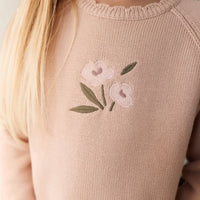 Audrey Knitted Jumper - Dusky Rose Petite Goldie Childrens Jumper from Jamie Kay Australia