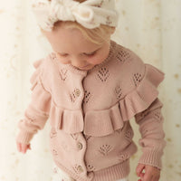 Tilly Cardigan - Dusky Rose Childrens Cardigan from Jamie Kay Australia