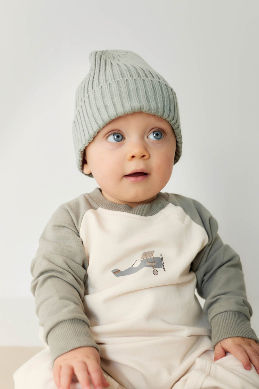 Organic Cotton Tao Sweatshirt Onepiece - Milford Sound Avion Childrens Onepiece from Jamie Kay Australia