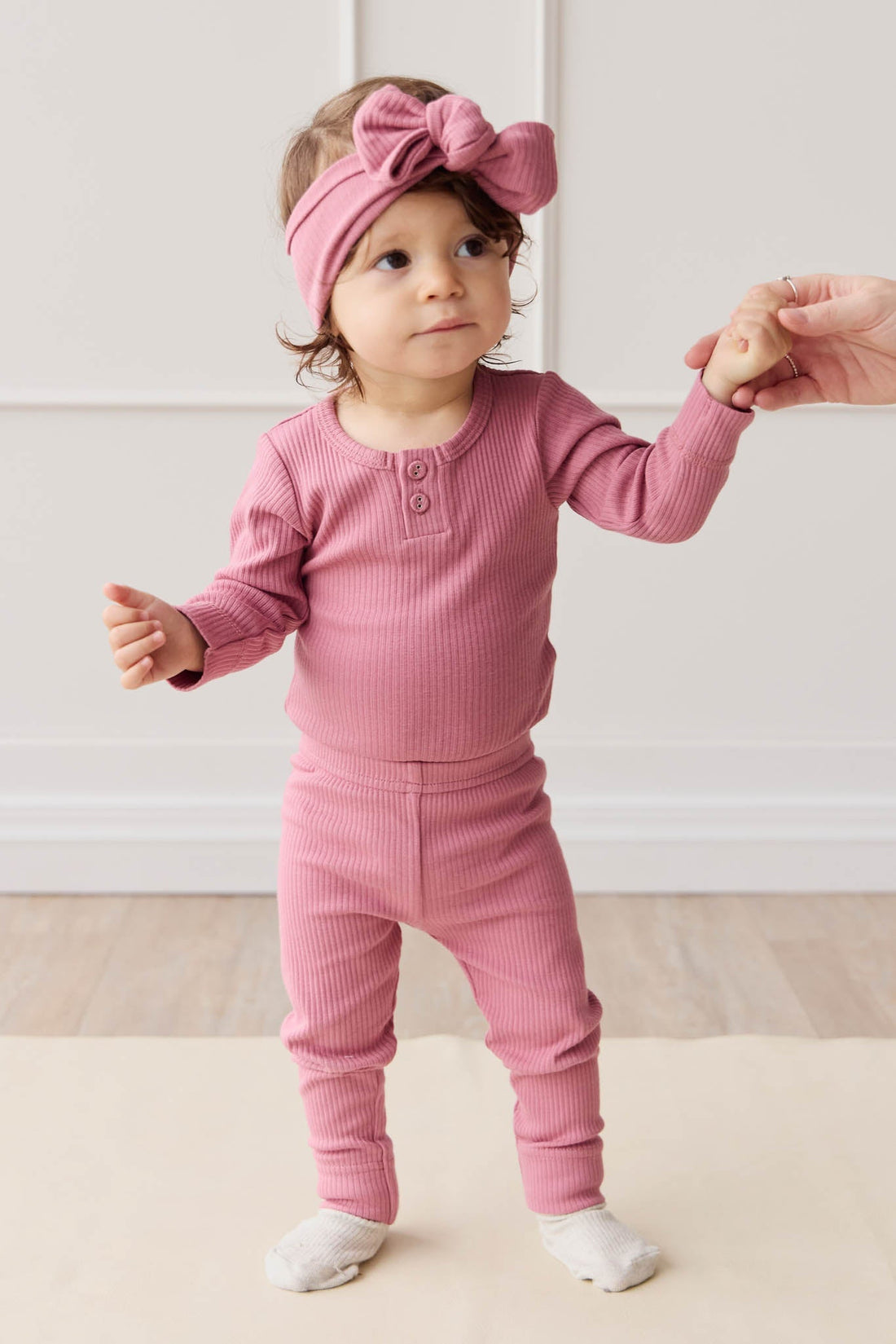 Organic Cotton Modal Everyday Legging - Rosette Childrens Legging from Jamie Kay Australia