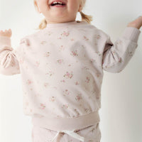 Organic Cotton Aubrey Sweatshirt - Petite Fleur Violet Childrens Sweatshirt from Jamie Kay Australia