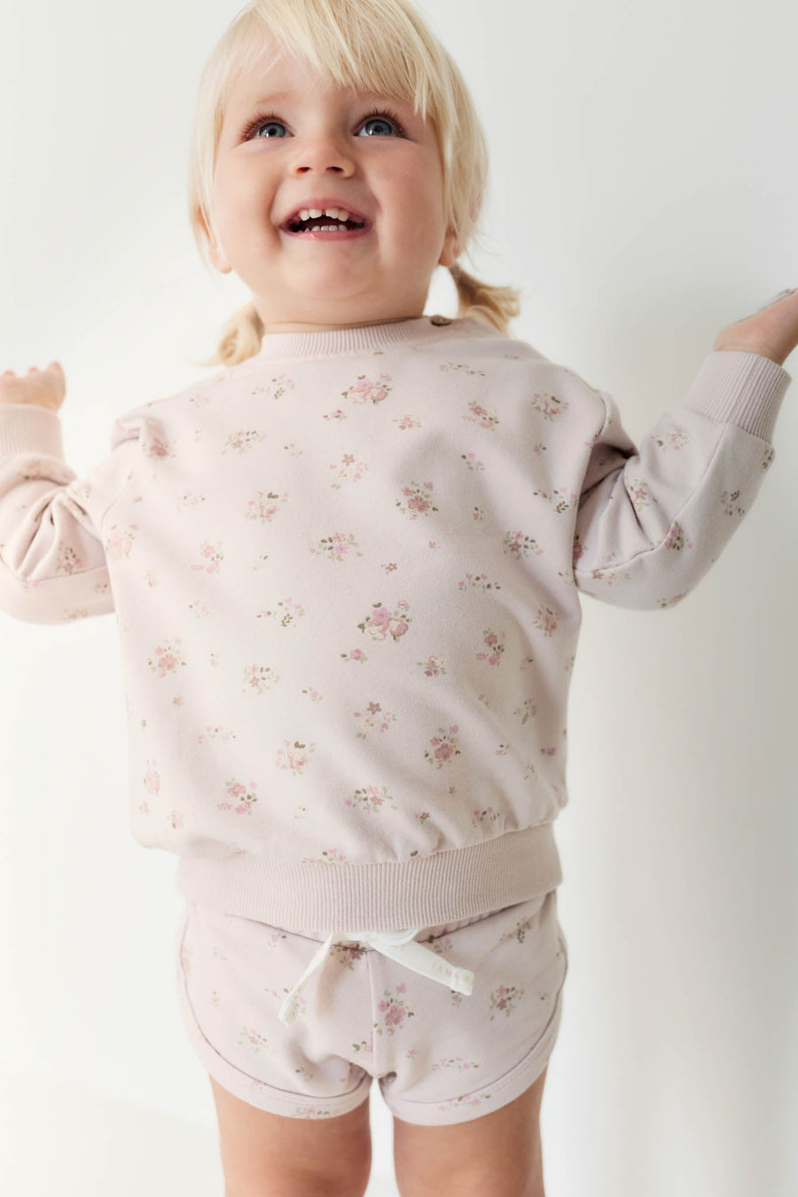 Organic Cotton Aubrey Sweatshirt - Petite Fleur Violet Childrens Sweatshirt from Jamie Kay Australia