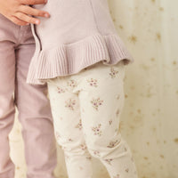 Organic Cotton Everyday Legging - Goldie Bouquet Egret Childrens Legging from Jamie Kay Australia