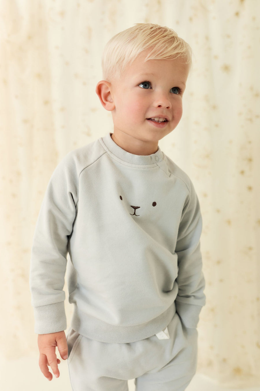 Organic Cotton Palmer Pullover - Droplet Childrens Sweatshirt from Jamie Kay Australia