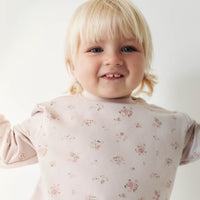 Organic Cotton Aubrey Sweatshirt - Petite Fleur Violet Childrens Sweatshirt from Jamie Kay Australia