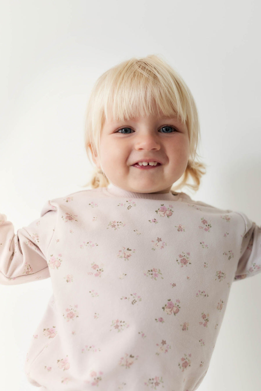 Organic Cotton Aubrey Sweatshirt - Petite Fleur Violet Childrens Sweatshirt from Jamie Kay Australia