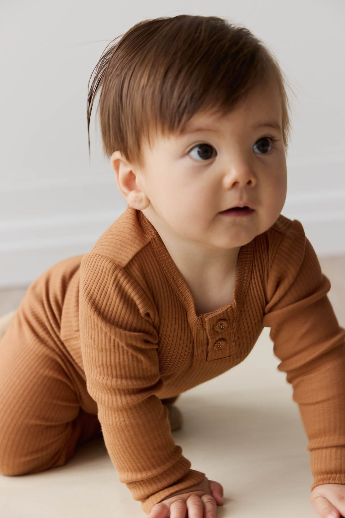 Organic Cotton Modal Long Sleeve Bodysuit - Baker Childrens Bodysuit from Jamie Kay Australia