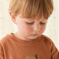 Pima Cotton Eddie T-Shirt - Spiced Cosy Basil Childrens Top from Jamie Kay Australia