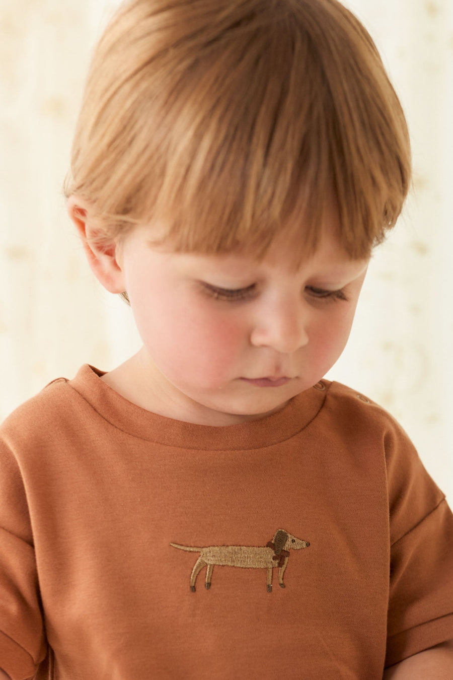 Pima Cotton Eddie T-Shirt - Spiced Cosy Basil Childrens Top from Jamie Kay Australia