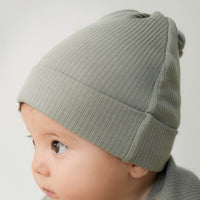 Organic Cotton Modal Knot Beanie - Milford Sound Childrens Hat from Jamie Kay Australia