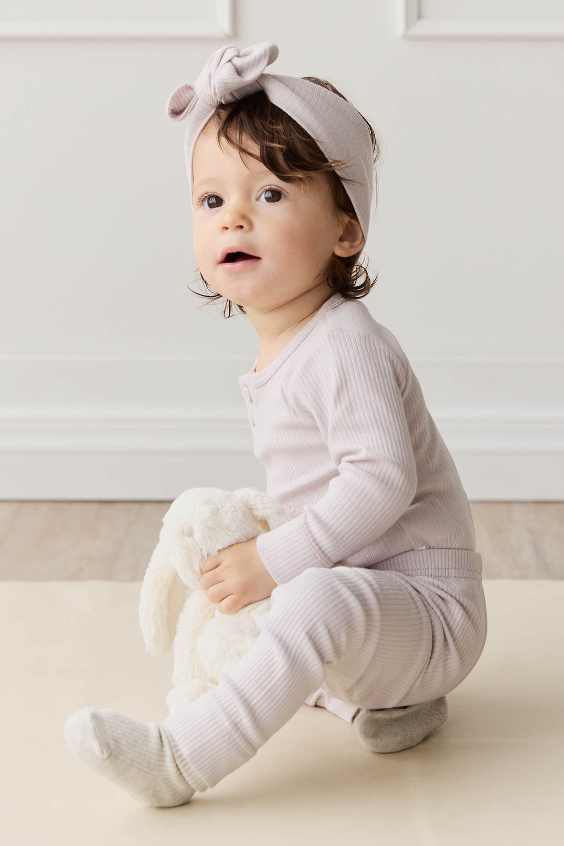 Organic Cotton Modal Long Sleeve Bodysuit - Luna Childrens Bodysuit from Jamie Kay Australia