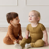 Organic Cotton Modal Darcy Rib Tee Bodysuit - Buffalo Childrens Bodysuit from Jamie Kay Australia