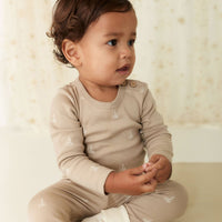 Organic Cotton Fernley Bodysuit - Set Sail Vintage Taupe Childrens Bodysuit from Jamie Kay Australia