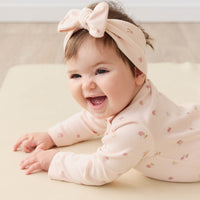 Organic Cotton Long Sleeve Bodysuit - Meredith Morganite Childrens Bodysuit from Jamie Kay Australia