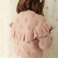 Tilly Cardigan - Dusky Rose Childrens Cardigan from Jamie Kay Australia