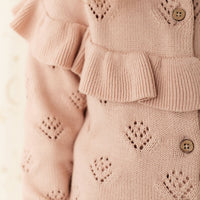 Tilly Cardigan - Dusky Rose Childrens Cardigan from Jamie Kay Australia