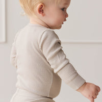 Organic Cotton Modal Long Sleeve Bodysuit - Milford Childrens Bodysuit from Jamie Kay Australia