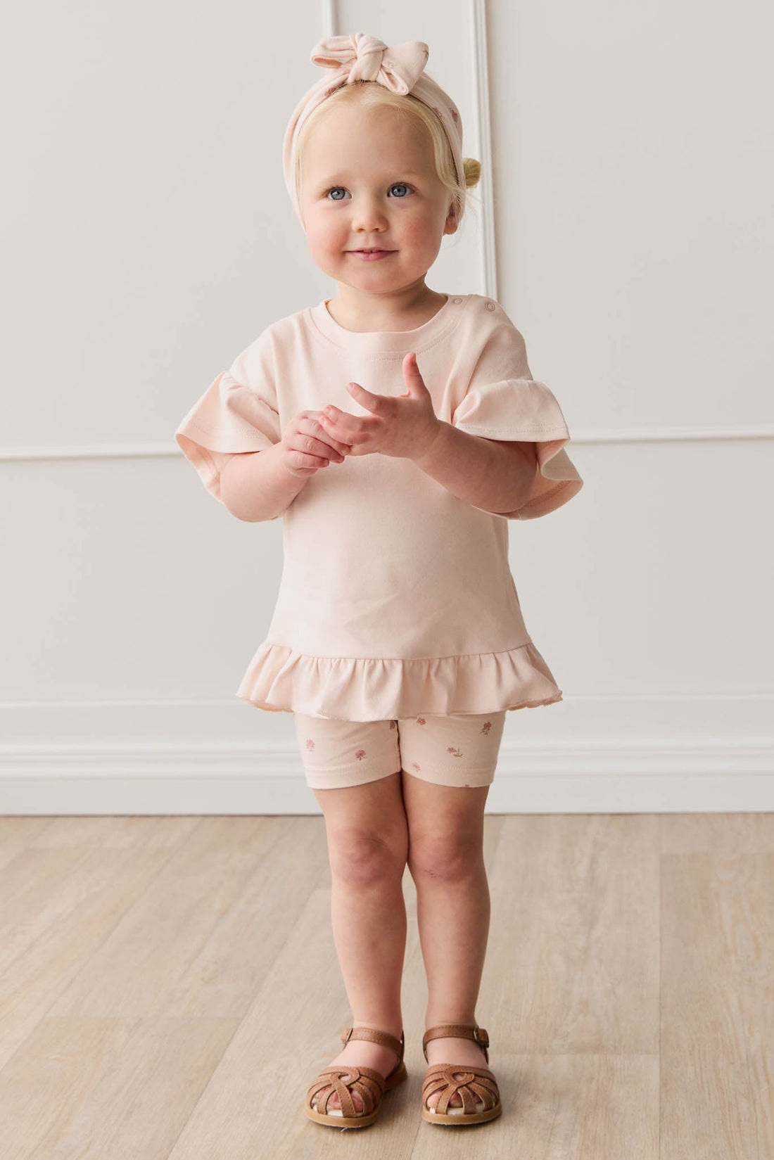 Organic Cotton Everyday Bike Short - Meredith Morganite Childrens Short from Jamie Kay Australia