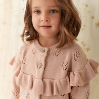 Tilly Cardigan - Dusky Rose Childrens Cardigan from Jamie Kay Australia