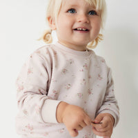 Organic Cotton Aubrey Sweatshirt - Petite Fleur Violet Childrens Sweatshirt from Jamie Kay Australia