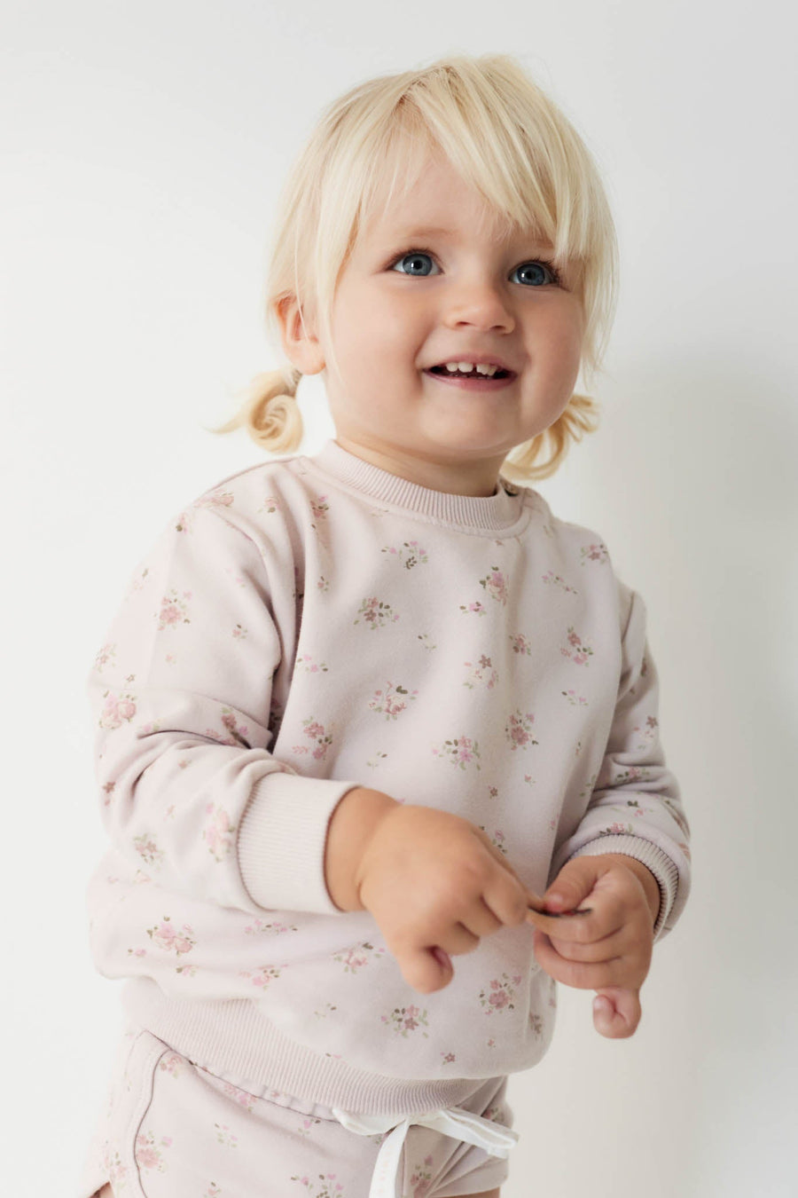 Organic Cotton Aubrey Sweatshirt - Petite Fleur Violet Childrens Sweatshirt from Jamie Kay Australia