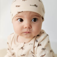 Organic Cotton Knot Beanie - Avion Shell Childrens Hat from Jamie Kay Australia