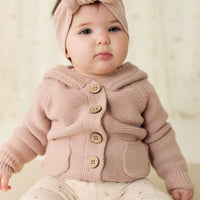 Sebastian Knitted Cardigan/Jacket - Dusky Rose Marle Childrens Cardigan from Jamie Kay Australia