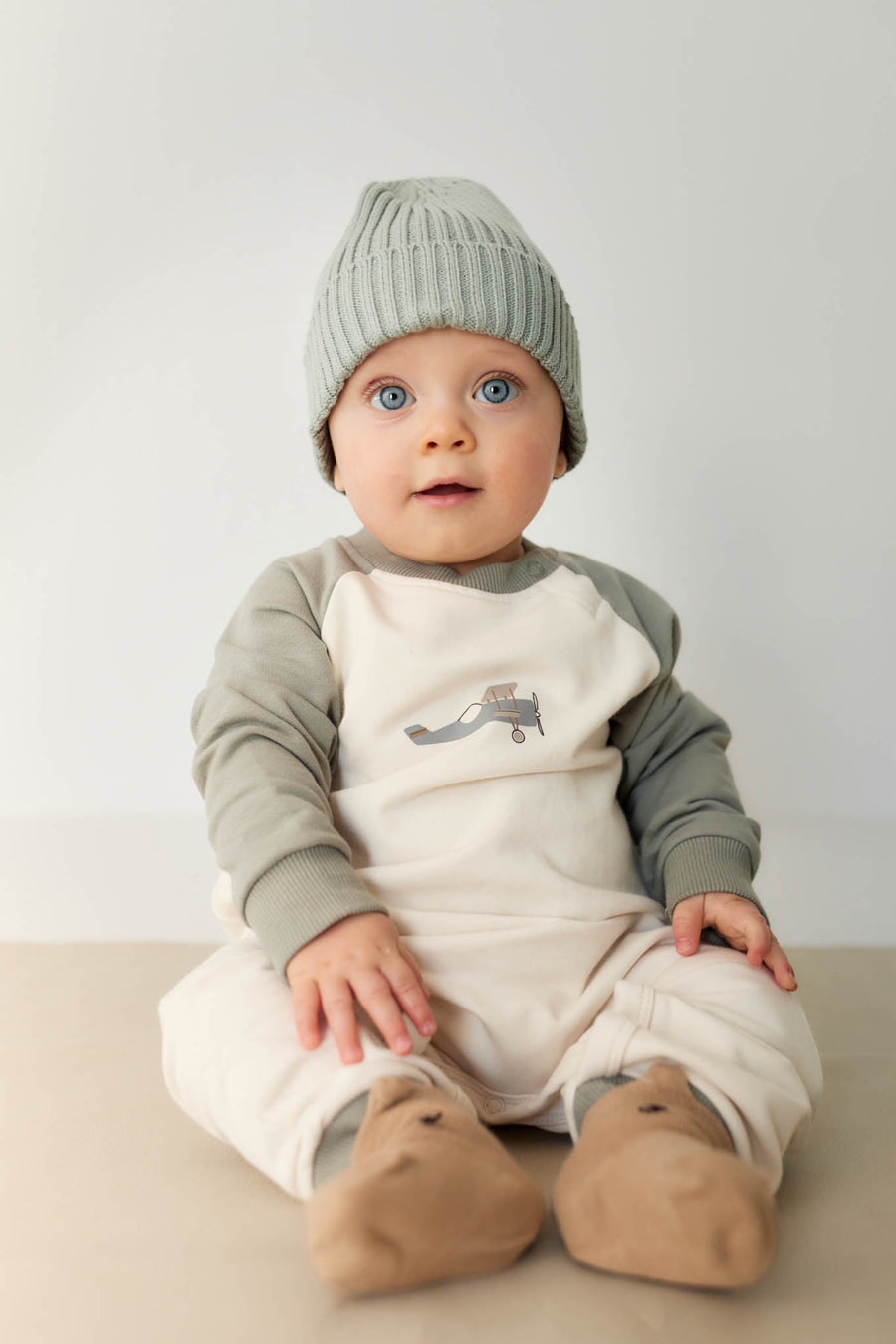 Organic Cotton Tao Sweatshirt Onepiece - Milford Sound Avion Childrens Onepiece from Jamie Kay Australia